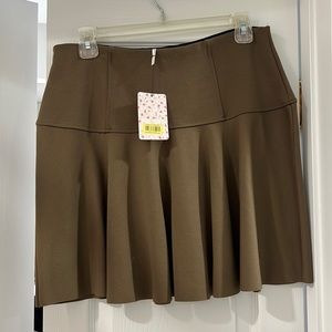Free People - army green mini skirt